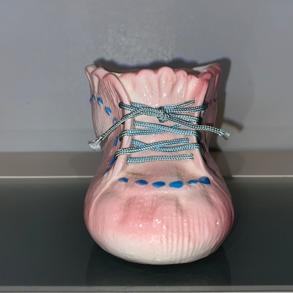 VINTAGE  Baby Bootie w/Blue Tie String Planter INARCO JAPAN - Picture 2 of 8
